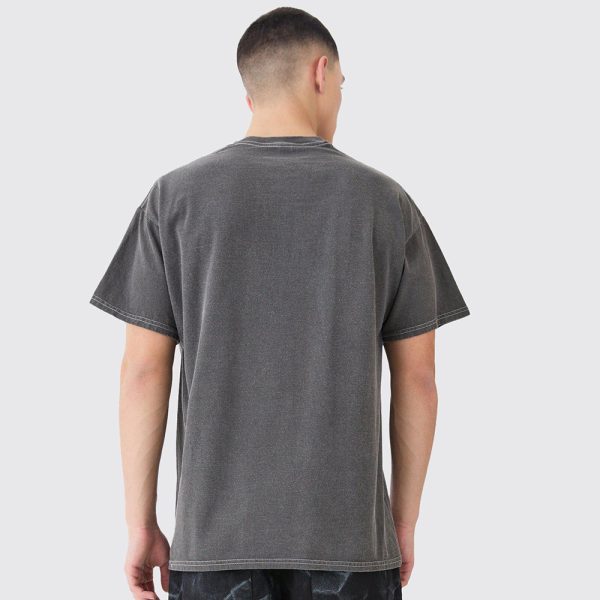 Oversized X Men Wolverine Wash License T-Shirt - Image 2