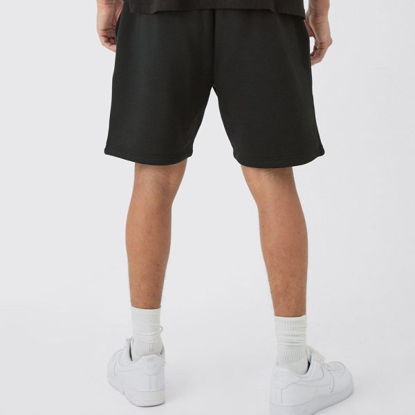 Relaxed Mid Length Waffle Applique Shorts - Image 2